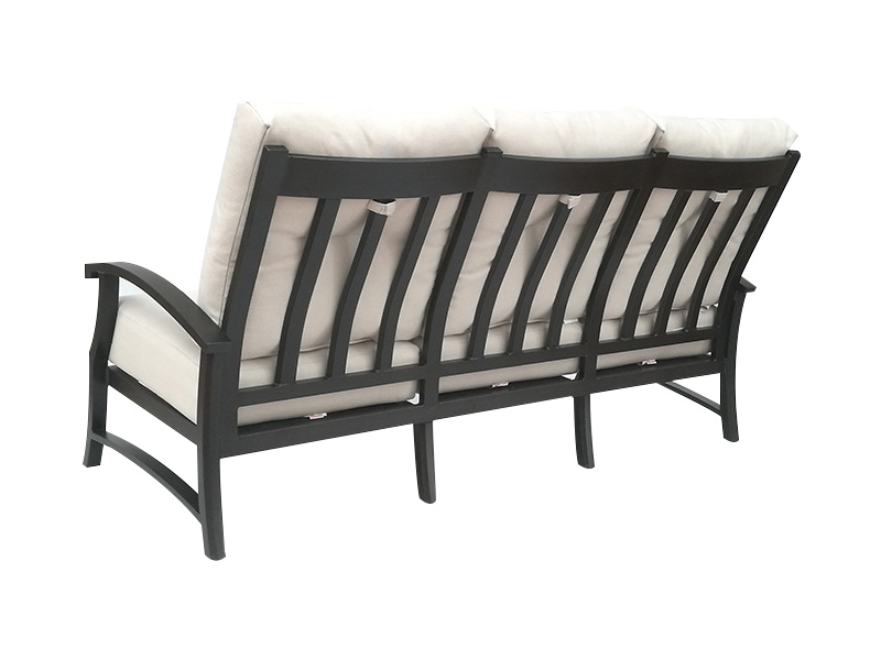 Lodge Aluminium Perunggu Berumur Dengan Bantal Sofa Teras