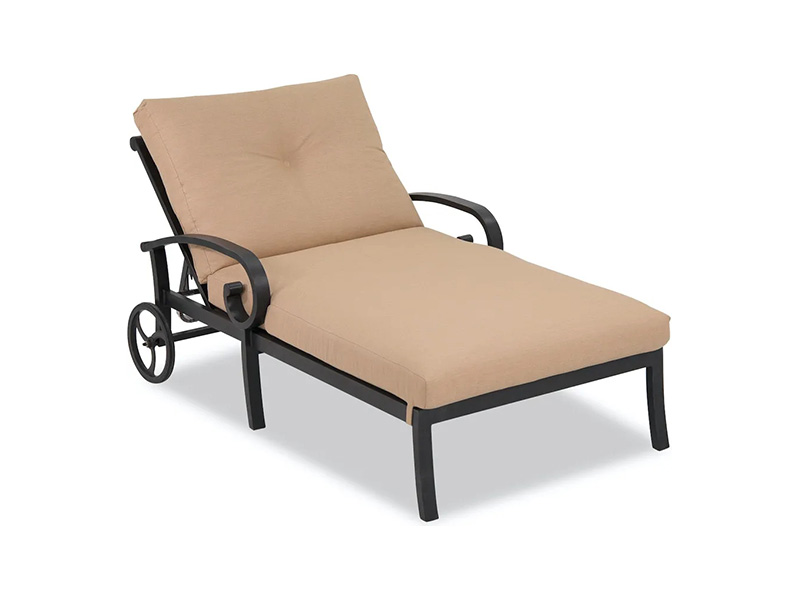 Solstice Aluminium dengan Bantal Double Chaise Lounge