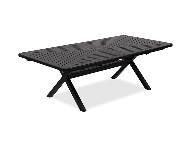 Teras Aluminium Perunggu Berumur Solstice 84-130 x 44 inci. Meja Makan Ekstensi